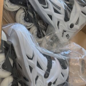 White and Black Rollerblades
